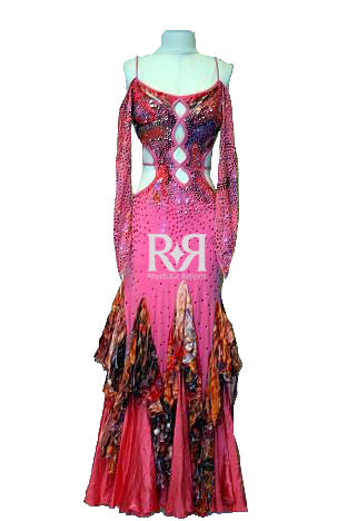 pink diva dress Pink Diva Teardrop Sequin Showgirl Dress